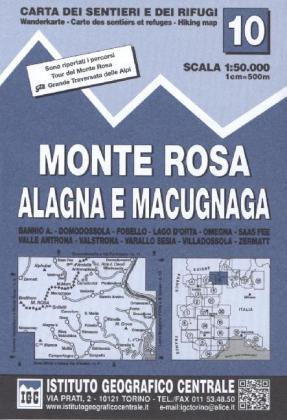 IGC Wanderkarte Monte Rosa, Alagna e Macugnaga