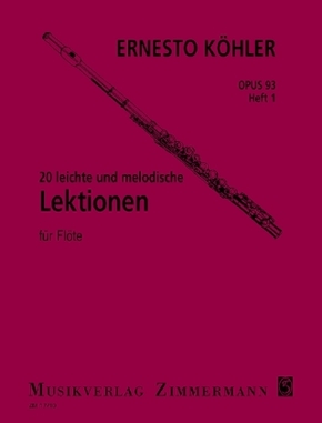 20 leichte und melodische Lektionen op. 93, für Flöte - H.1