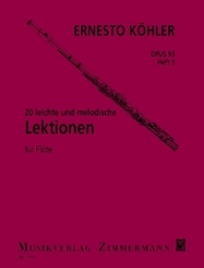 20 leichte und melodische Lektionen op. 93, für Flöte - H.1