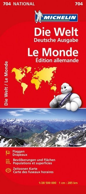 Michelin Karte Die Welt, deutsche Ausgabe. Le Monde, Édition allemande