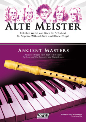 Alte Meister für Sopran-/Altblockflöte und Klavier/Orgel. Ancient Masters