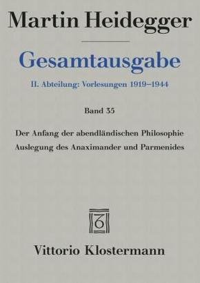 Der Anfang der abendländischen Philosophie