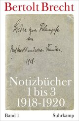 Notizbücher: Notizbücher 1 bis 3 (1918-1920)