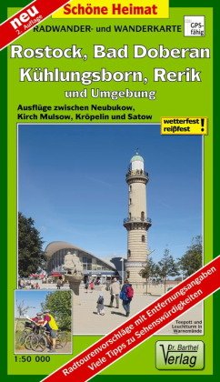 Radwander- und Wanderkarte Rostock, Bad Doberan, Kühlungsborn, Rerik und Umgebung