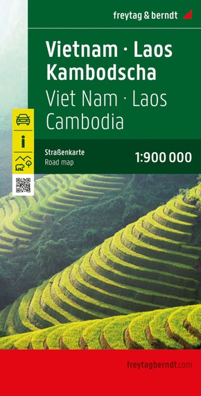 Freytag & Berndt Autokarte Vietnam, Laos, Kambodscha. Vietnam, Laos, Kamboya. Vietnam, Laos, Cambodja