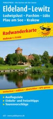 PublicPress Radwanderkarte Eldeland - Lewitz, Ludwigslust - Parchim - Lübz - Plau am See - Krakow