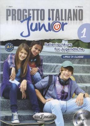 Progetto Italiano Junior für deutschsprachige Lerner: Libro di classe (Lehrbuch), m. Audio-CD