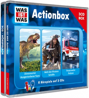 Actionbox, 3 Audio-CDs - Was ist was Hörspiele