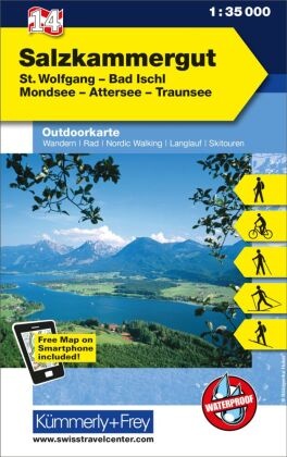 Kümmerly+Frey Outdoorkarte Österreich - Salzkammergut