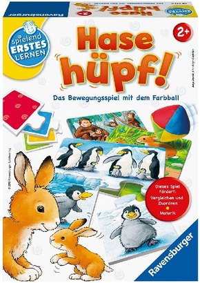 Ravensburger 24735 - Hase hüpf! - Bewegungsspiel für die Kleinen - Spiel für Kinder ab 2 Jahren, Spielend erstes Lernen