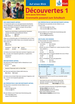 Découvertes 1. Série jaune und Série bleue - Auf einen Blick: Grammatik passend zum Schulbuch