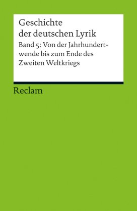 Geschichte der deutschen Lyrik - Bd.5