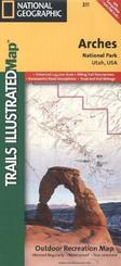 National Geographic Trails Illustrated Map Arches National Park Utah, USA