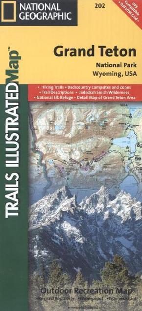National Geographic Trails Illustrated Map Grand Teton National Park, Wyoming, USA