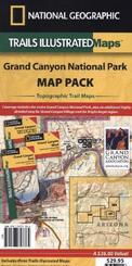 National Geographic Trails Illustrated Map Grand Canyon National Park Map Pack, 3 maps