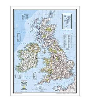 National Geographic Map Britain and Ireland, Planokarte