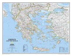 National Geographic Map Greece and the Aegean, Planokarte