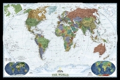 National Geographic Map World Decorator, Political Map, Planokarte