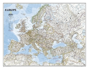 National Geographic Map Europe Classic, Planokarte