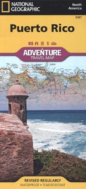 National Geographic Adventure Travel Map Puerto Rico