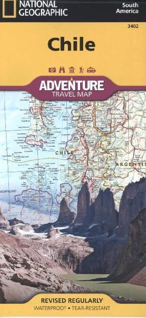 National Geographic Adventure Travel Map Chile