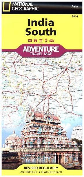 National Geographic Adventure Travel Map India South