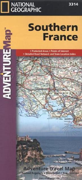 National Geographic Adventure Travel Map Southern France