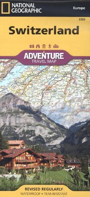 National Geographic Adventure Travel Map Switzerland