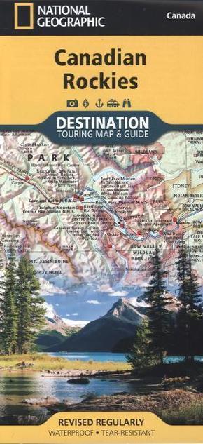 National Geographic Destination Touring Map & Guide Canadian Rockies