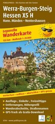 PublicPress Leporello Wanderkarte Werra-Burgen-Steig Hessen X5 H, Hann. Münden - Nentershausen