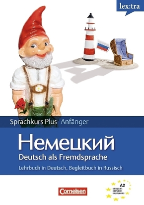lex:tra Sprachkurs Plus Anfänger Deutsch als Fremdsprache, Lehrbuch, Begleitbuch Ausgangssprache Russisch, 2 Audio-CDs u