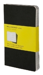 Moleskine Cahier A6, kariert, schwarz, 3er-Set