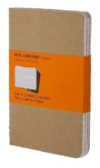 Moleskine Cahier A6, liniert, Kraft/Natur, 3er-Set