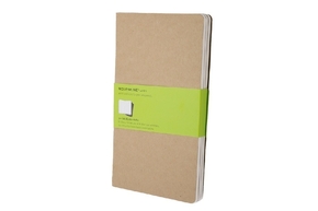 Moleskine Cahier A5, blanko, Kraft/Natur, 3er-Set