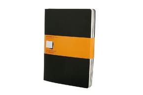 Moleskine Cahier XL, liniert, schwarz, 3er-Set