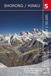 Nepal-Kartenwerk der Arbeitsgemeinschaft für vergleichende Hochgebirgsforschung Shorong / Hinku, Trekking-Karte