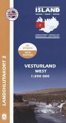 Island - Landshlutakort Vesturland (West)