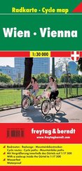 Wien, Radkarte 1:30.000. Freytag & Berndt Cycle map Vienna