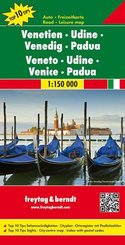 Freytag & Berndt Autokarte Venetien, Udine, Venedig, Padua. Veneto, Udine, Venice, Padua