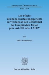 Die Pflicht des Bundesverfassungsgerichts zur Vorlage an den Gerichtshof der Europäischen Union gem. Art. 267 Abs. 3 AEU