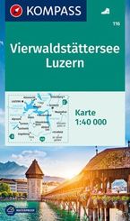 KOMPASS Wanderkarte 116 Vierwaldstätter See, Luzern 1:40.000