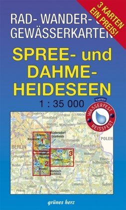 Rad-, Wander- und Gewässerkarten-Set: Spree- und Dahme-Heideseen. Dahme-Seen, Königs Wusterhausen, Teupitz. Storkower Ge