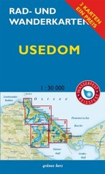 Rad- und Wanderkarten-Set: Usedom; .
