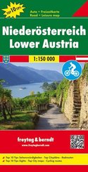 Freytag & Berndt Auto + Freizeitkarte Niederösterreich, Top 10 Tips, Autokarte 1:150.000; Lower Austria. Basse Autriche;