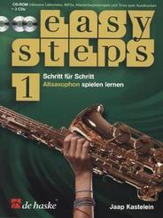 Easy Steps f&uuml;r Altsaxophon, m. 2 Audio-CDs + CD-ROM.Vol.1