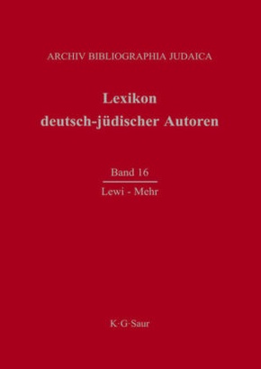 Lexikon deutsch-jüdischer Autoren: Lewi - Mehr