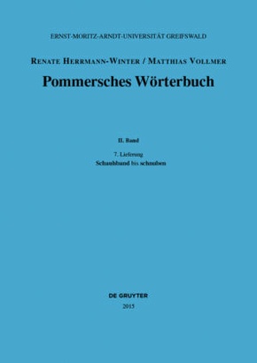 Pommersches Wörterbuch: Schauhband - schnuben - Bd.2/7