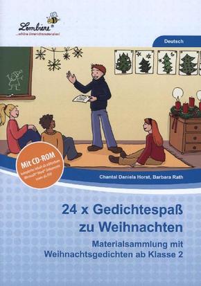 24 x Gedichtespaß zu Weihnachten, m. CD-ROM