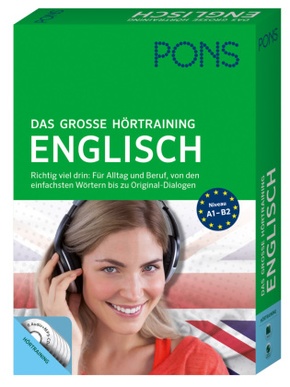 PONS Das große Hörtraining Englisch, Buch und 6 Audio+MP3-CDs
