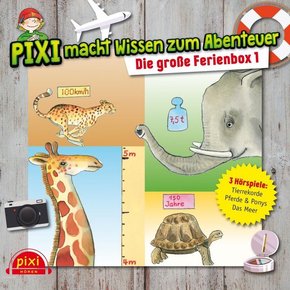 Pixi Wissen: Pixi macht Wissen zum Abenteuer: Die große Ferienbox 1, Audio-CD - Box.1